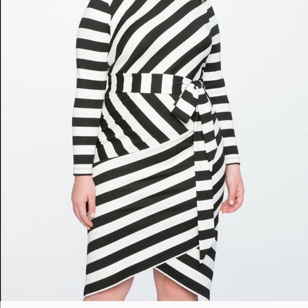 ELOQUII striped bodycon dress